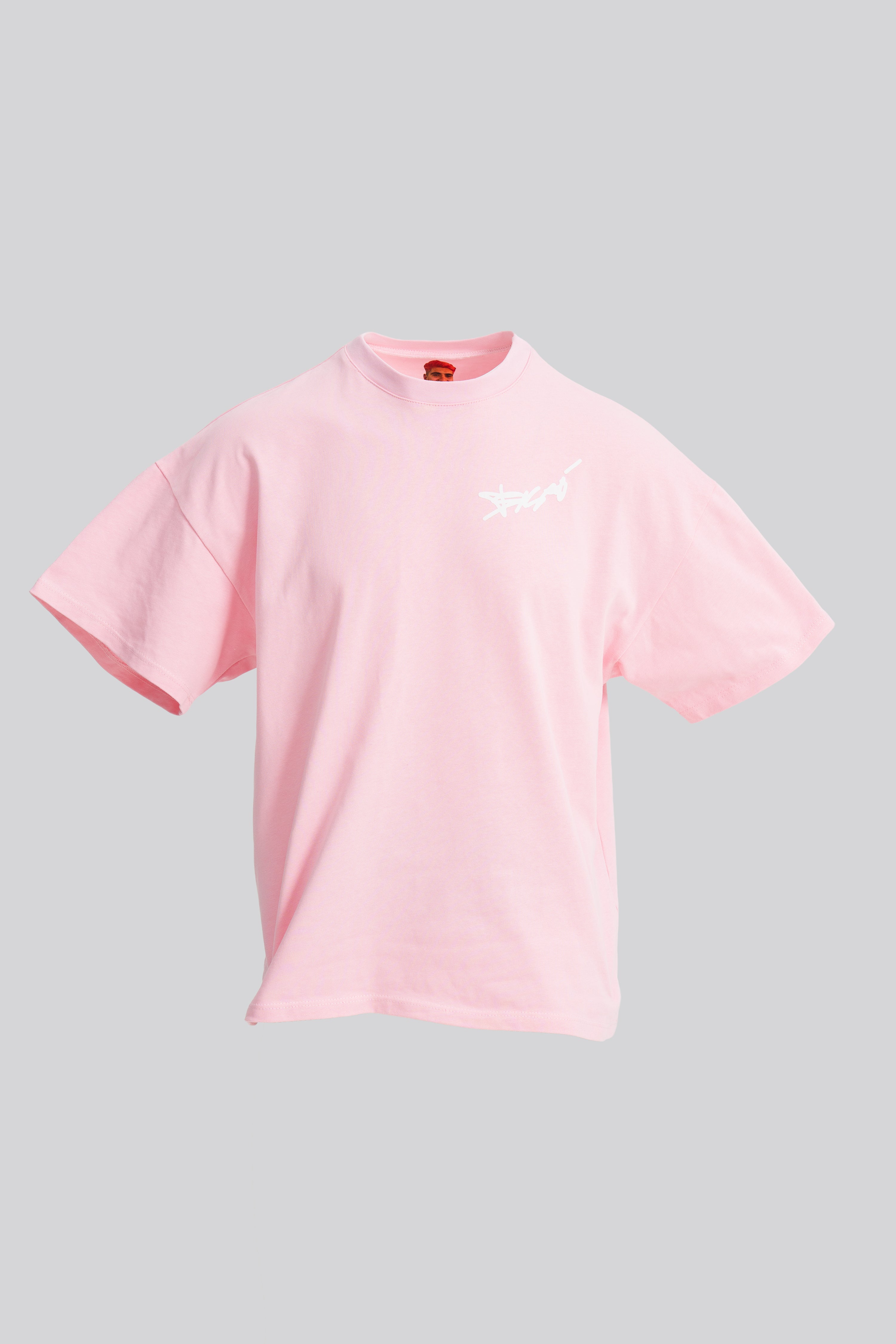 Tricou oversize fit roz bisoi petrut merch - ediție limitată